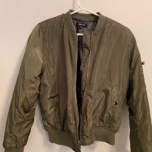 Green bomber jacket